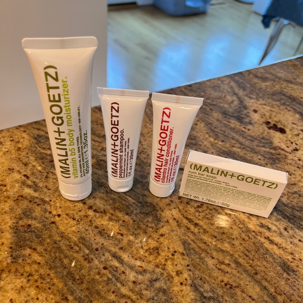 4 Malin+Goetz products (travel sized) - New/unused
